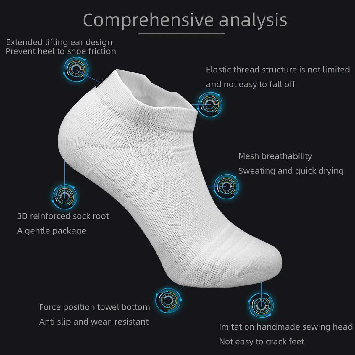 3 Pairs Sports Socks Men Women Short Running Socks Performance Ankle Cushion Wearresistant Anti Slip Basketball Casual SocksW251011