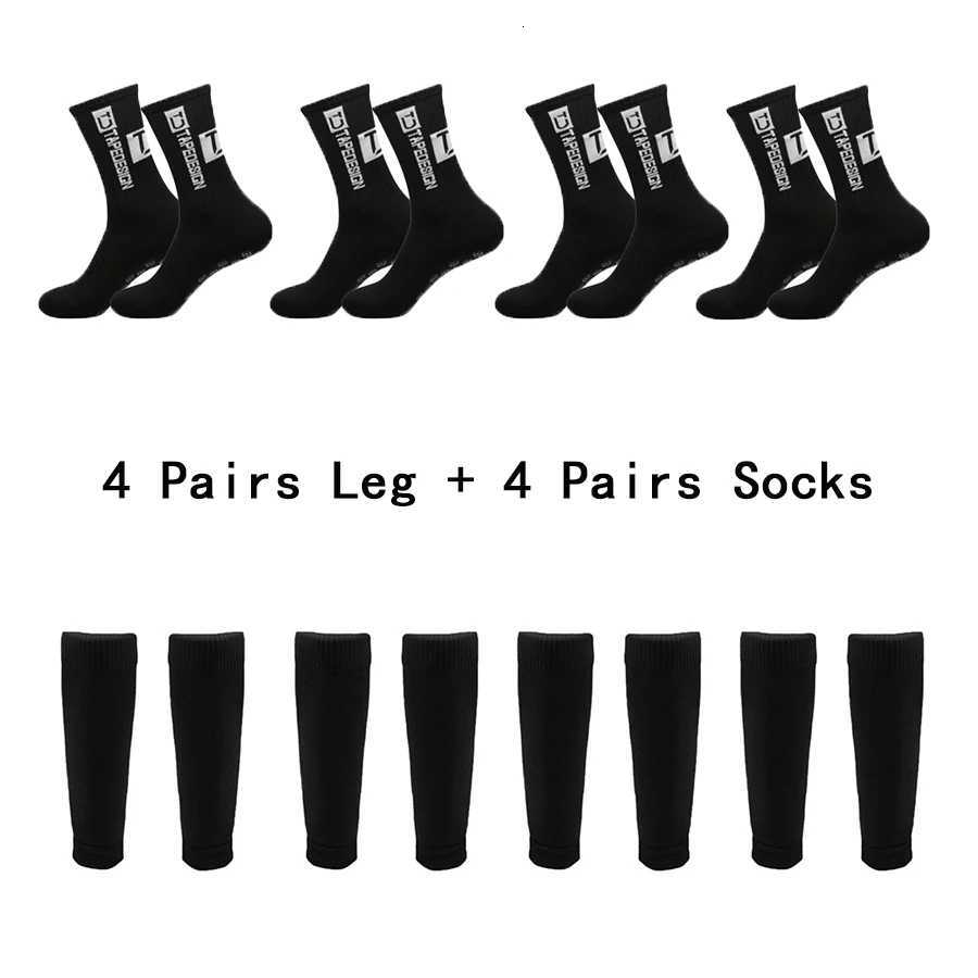 4 Set Soccer Socks Shin Guard Socks Men Women non slip grip socks Football Calf Sleeves cycling Socks Sports Shin guards setW251011