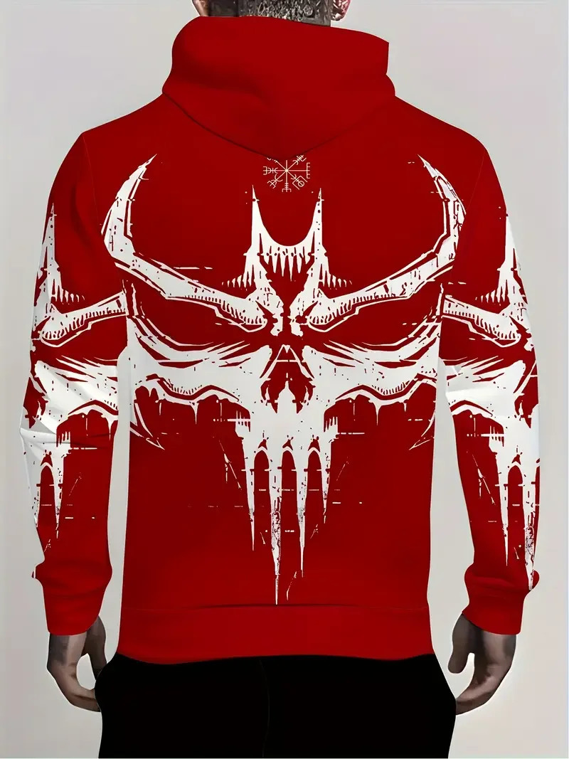 Mens Gothic Bat 3D Print Hoodies For Men Women Street Style Sweatshirts Pullover AutumnWinter Loose Casual Halloween Tracksuit 251009