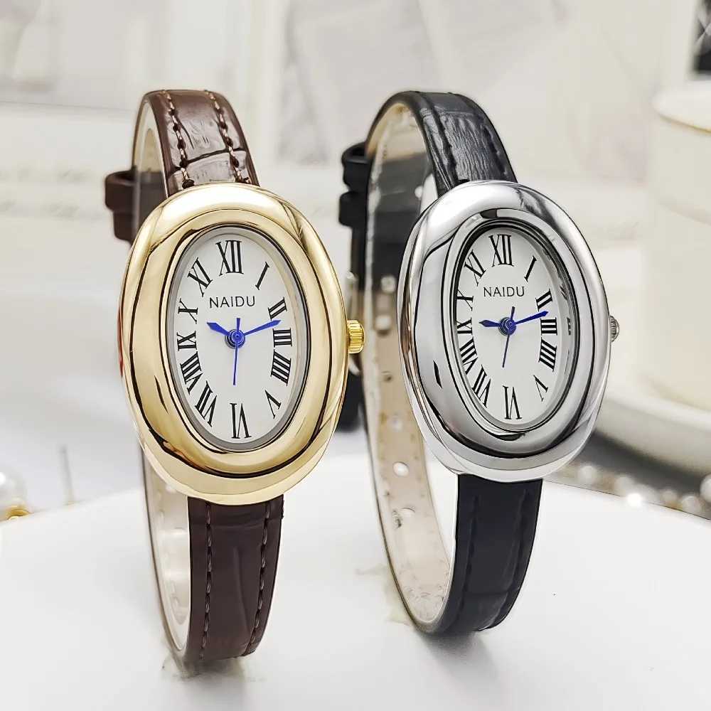 Luxury Women Vintage Oval Goose Egg Quartz Watch Leather Strap Wristwatch Dress Ladies Watches Christmas Gift Clock Relojes Y251011