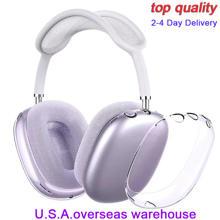 top quality Pods Pro Max With ANC Metal Headband Earphone Accessories Transparent TPU Silicone Waterproof Protective case Air Pro Maxs 2nd Headphones Headset Cases