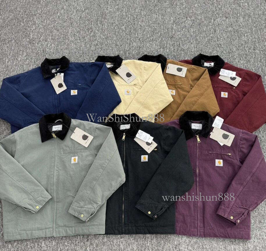 Designer Jacket Fashion Brand Detroit jackets Detroit Mens Jackets Vintage Washed Canvas Jacket Y2K Lapel Fashion Brand Detroit Jackets Casual Loose Jackets