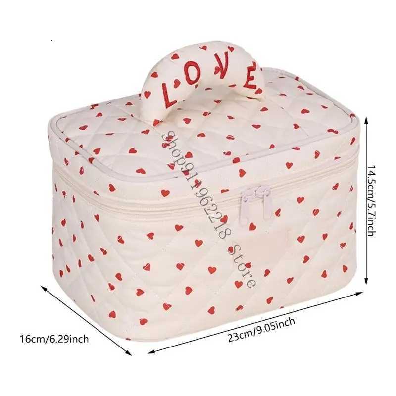 Large Capacity Cosmetic Bag Travel Toiletry Case Quilted Makeup Bag for Wan 066F D251011