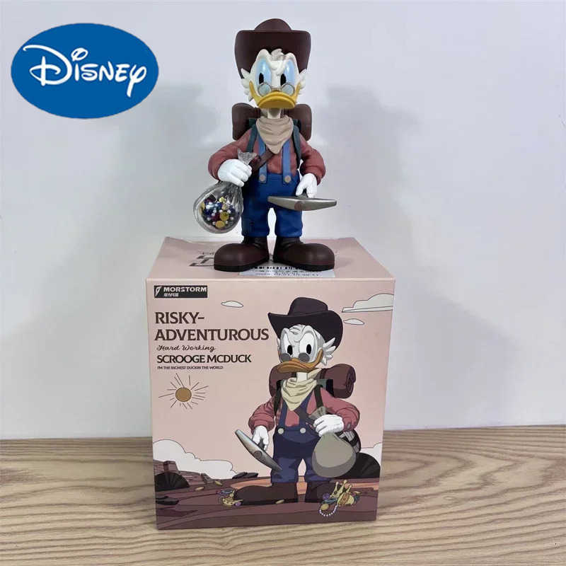 Disney Donald Duck Scrooge Mcduck Cowboy Mcduck Figure 15cm Explorer Anime Desktop Decoration Peripheral Model Toy Children Gift H251011