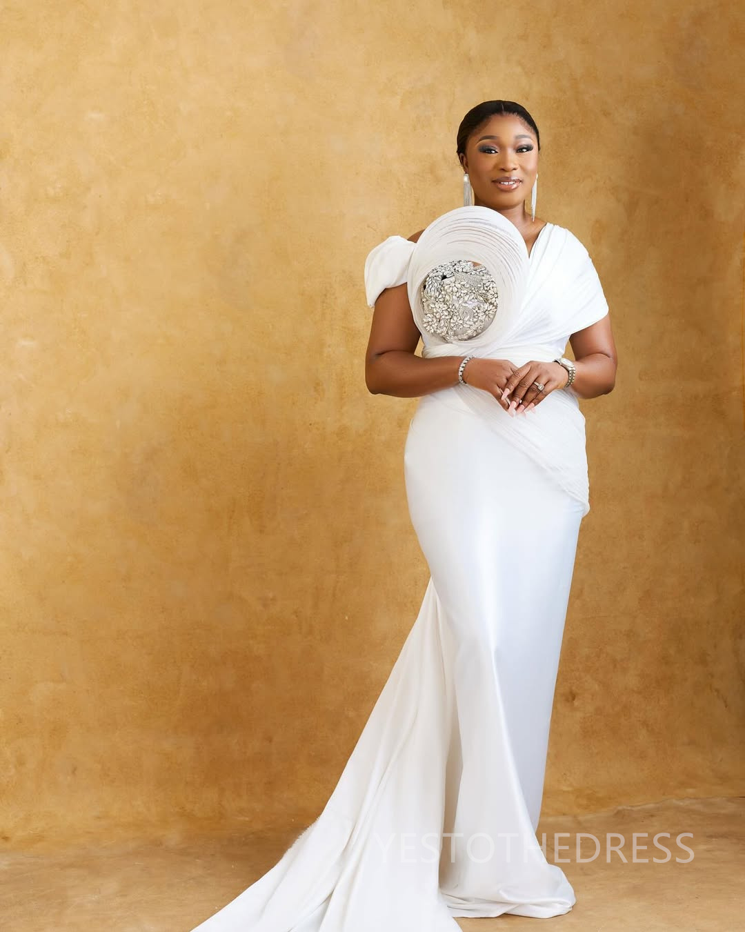 Plus Size Prom Dress 2025 Mermaid Evening Dresses Formal Gowns For Black Women Off Shoulder Beaded Crystals Rhinestones Birthday Dress Reception Gowns