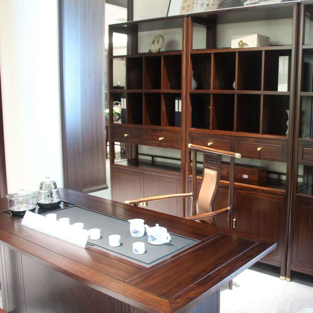 Zhong zhixin High-end design The new Chinese-style solid wood tea table is crafted with meticulous solid wood workmanship