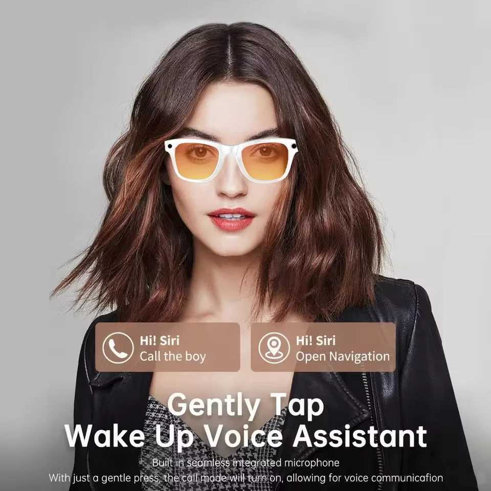 New Camera Glasses 800w Pixel 4K UHD Camera Recording Noise Reduction Ai Recognition Translation Anti Blue Light Smart Glasses X251011