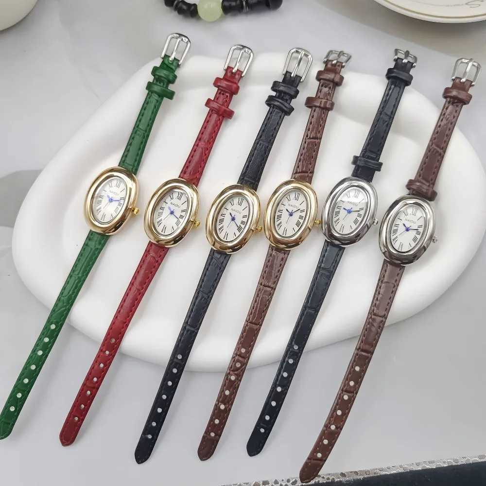 Luxury Women Vintage Oval Goose Egg Quartz Watch Leather Strap Wristwatch Dress Ladies Watches Christmas Gift Clock Relojes Y251011