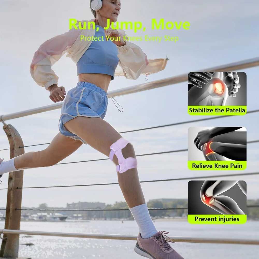 1pc Knee Brace for Men and Women Patella Tendon Knee Strap with Gel Pad and Side Stabilizers Adjustable Leg Band for Knee Pain C251011