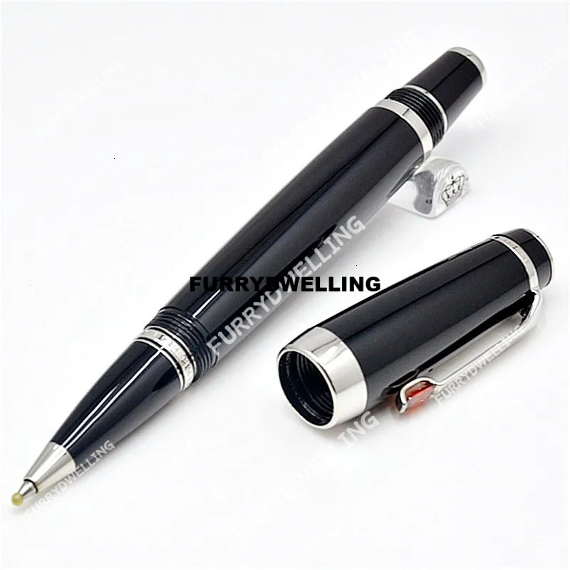 Wholesale Bohemies Black Resin Mini Rollerball Portable Short Travel Office School Dwe74 Writing Ball Pens With Gem And Serial Number