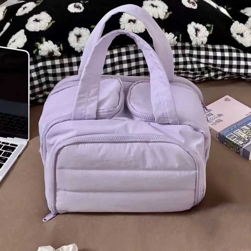 Mtipocket Design Cosmetic Handbag Double Side Open Zipper Closure Portable Makeup Pouch Separate Dry and Wet Easy Access D251011