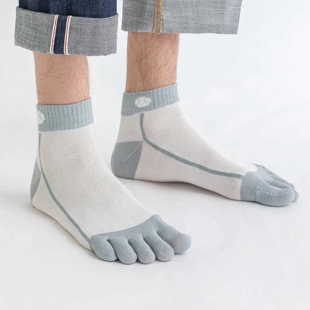 5 Pairs Men Toe Socks with Separate Fingers Spring Summer Slipper Ankle Socks High Quality Cotton Five Finger Socks SportsW251011