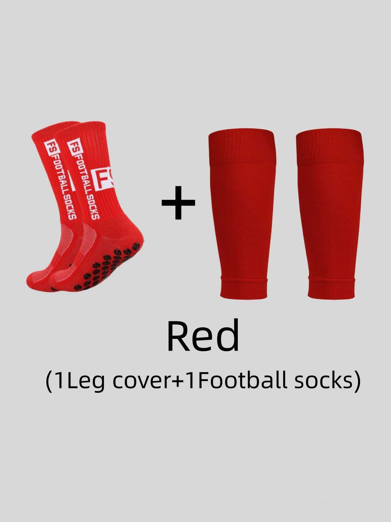 1 pair of combination adhesive point anti slip sweat and odor resistant FS football sports socksleg protectorsW251011