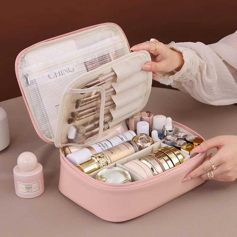 New Fi Wens Cosmetic Bag Portable Storage Bag Large Capacity Luxury Makeup Bag Travel Organizer Essentials Toiletry Bags D251011