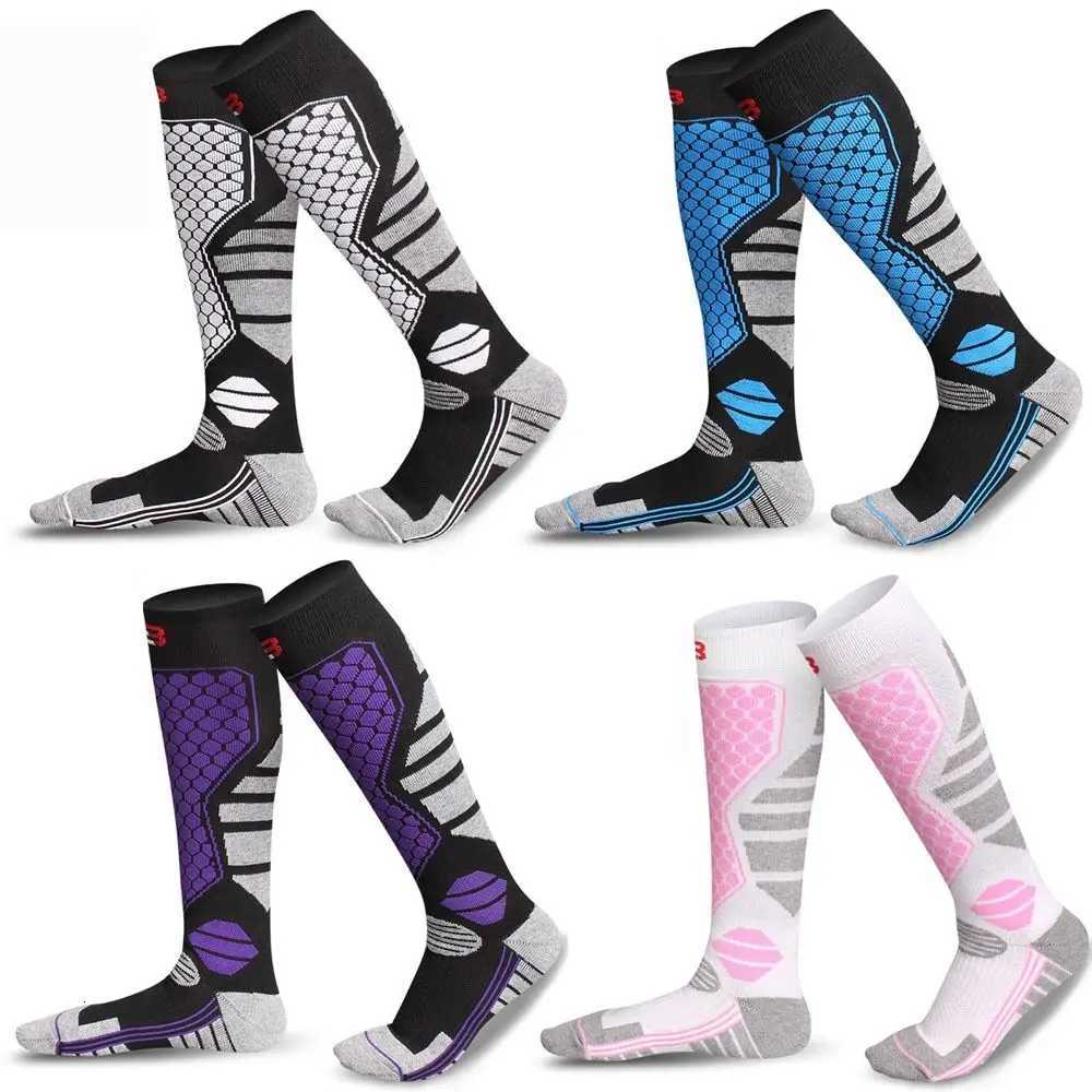 Winter Warm Ski Socks Antislip Thickened Breathable Compression Snowboard Socks Thermal Moisturewicking Knee High SocksW251011