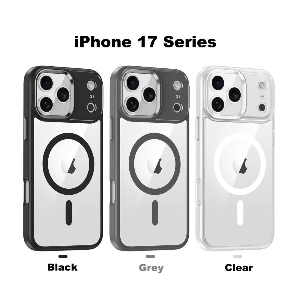 HD Transparent Shockproof Bumper Case iPhone Air 17Pro 17 Pro Max For Magsafe Magnetic Wireless Charge Back Cover