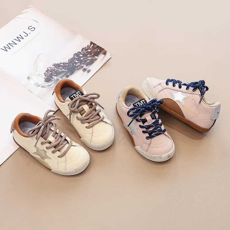 Childrens Spring Autumn Fashion Board Girls Simple Soft Soled Casual Shoes Boys Star Front Lace Up Versatile Kids Sneakers Y251011 XJ260303