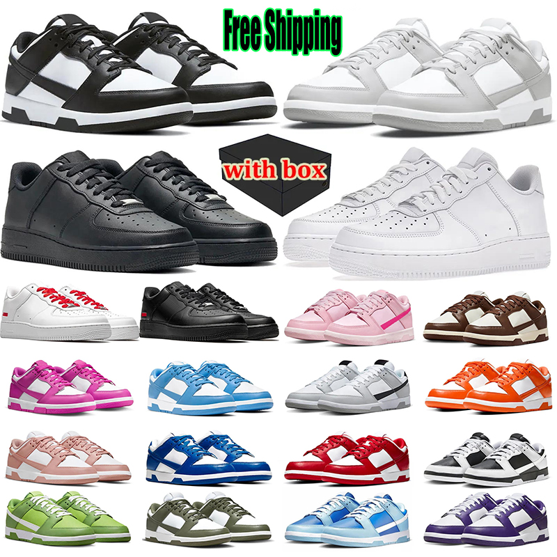 Free shipping one men women designer Casual Shoes 1 Triple white black Pink Green Blue sneakers outdoor mens trainer size 36-47