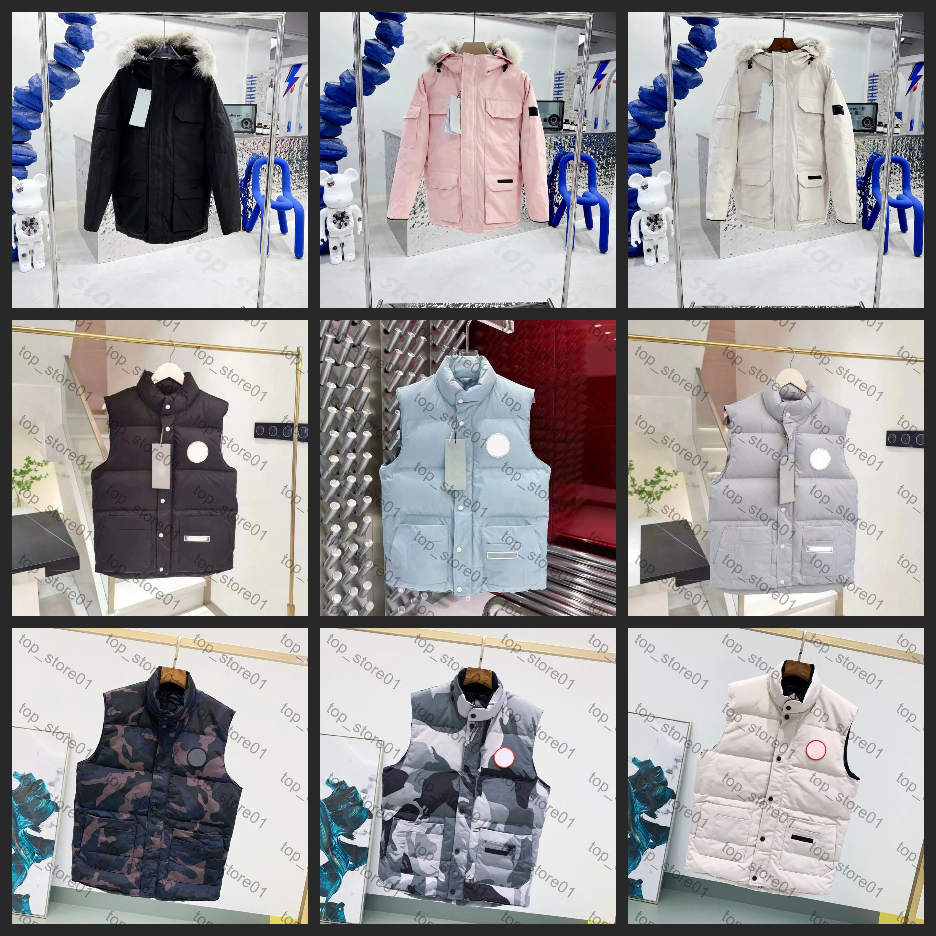 Winter gilet mens vest designer down jacket luxury man woman feather filled material coat embroidered badge warm outerwear full label jackets pop couple coats 04
