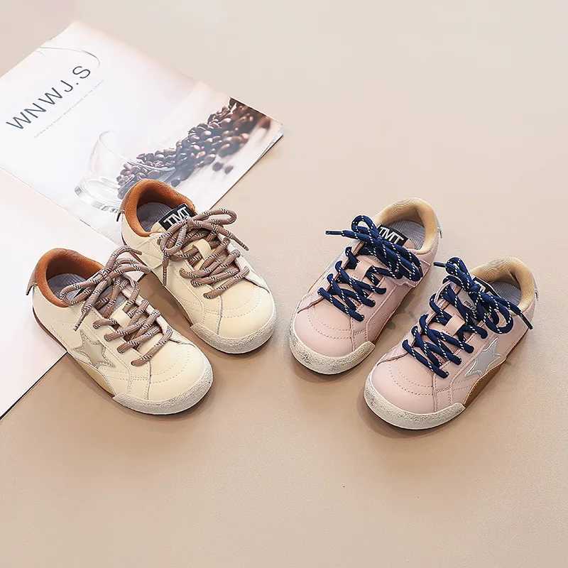 Childrens Spring Autumn Fashion Board Girls Simple Soft Soled Casual Shoes Boys Star Front Lace Up Versatile Kids Sneakers Y251011 XJ260303