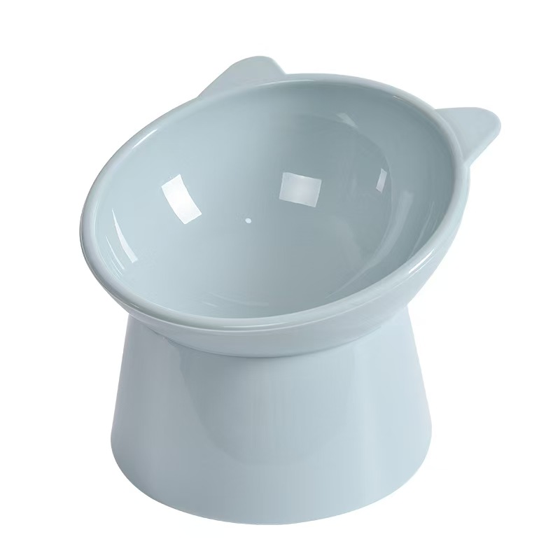 K3185 Slanted Rim Ceramic Cat Bowl for Whisker Stress Relief and Flat-Faced Pets Bulk Order