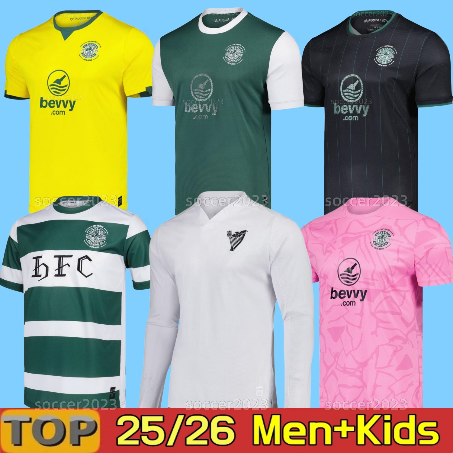 Hibernians FC 2025 2026 special Soccer Jerseys EKIPTETA LEVITT YOUAN ALASANA BOWIE BOYLE NEWELL HOILETT 25 26 150th Anniversary Football Shirt Uniforms Men Kids kit
