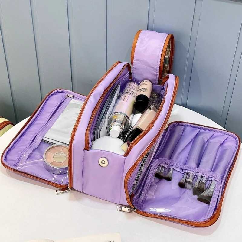 Wen Cosmetic Large Capacity Makeup Pouch Portable Travel MtiFunctial Toiletry Bag Storage Cosmetic Bag Handbag Organizer D251011
