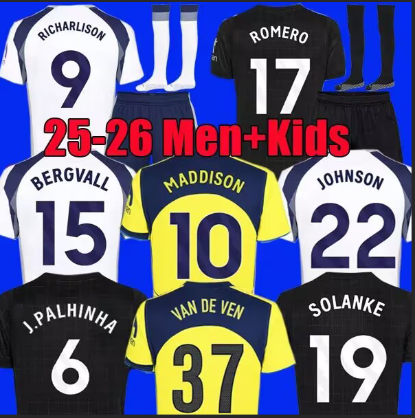 25 26 SON 7 RICHARLISON FINAL Soccer Jerseys Limited Edition Kudus 2025 2026 AWAY black Football shirt VICARIO KULUSEVSKI SOLANKE tottenaham fans players Men KIDS