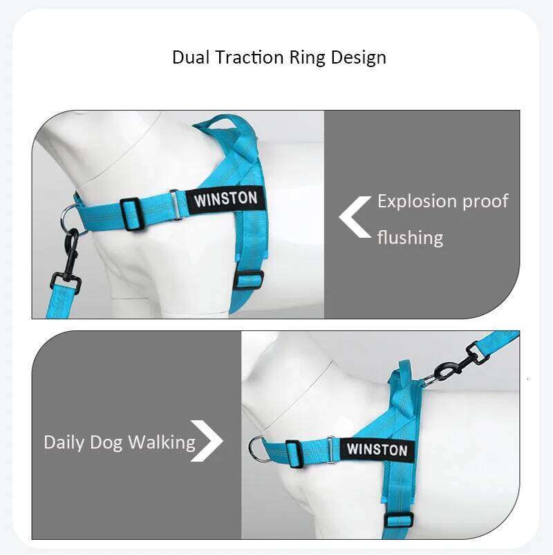 Personalized Reflective Adjustable For small Medium large Dog Harness Vest Training Walking Running
