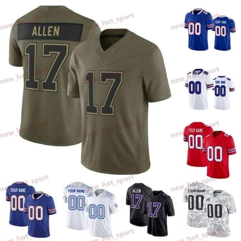 Maxwell Hairston Josh Allen Salute to Service Football Jersey Khalil Shakir James Cook Joey Bosa Keon Coleman Gregory Rousseau Matt Milano Dion Dawkins Mack Hollins