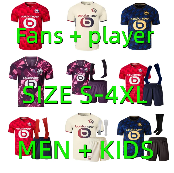 2025 2026 LOSC Lille soccer jerseys Cabella DAVID FONTE BAMBA YAZICI football shirts 25 26 JIKONE T.WEAH L.ARAUJO M.Bayo HARALDSSON maillots men kids Kit Player version