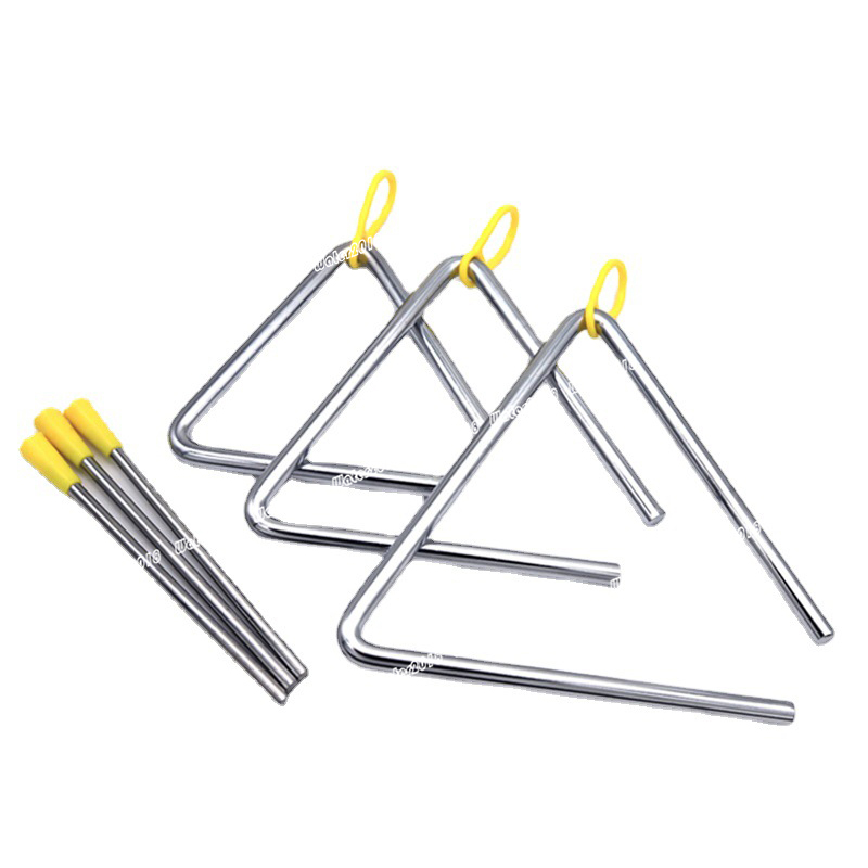 Superior Sound Quality Musical Steel Triangle Percussion Instrument With Striker 4inch 5inch 6inch 7inch