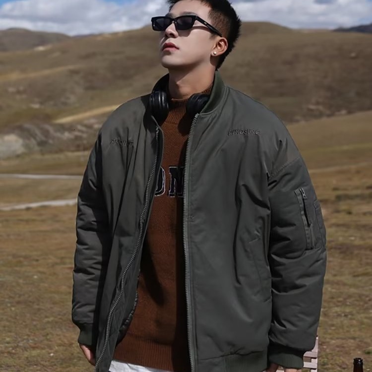 Winter Thickened Baseball Jacket Designer Jacket Warm Cotton Jacket Men's Jacket Cotton Coat Embroidered Letters Trendy Brand Jacket Men Workwear Jacket