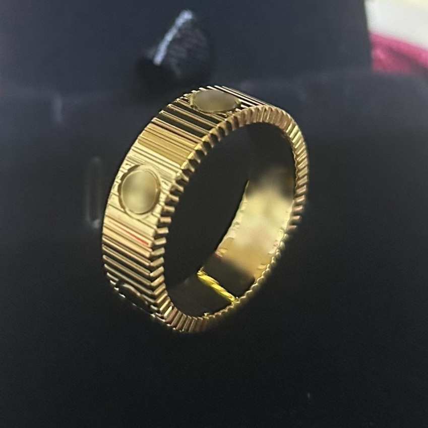 ADITA UNLIMITED RING 6.5 mm Couple rings woman designer ring for man Gold plated 18 K TOP quality US 5-11 size exquisite gift 024C