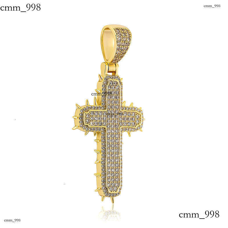 Prickly Pear Cactus Cross Pendant National Trend Hip-Hop Necklace Live Fashion Outfit Autumn Winter