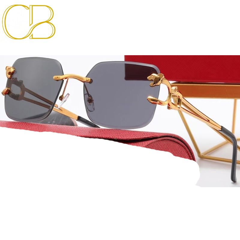 Rimless Square Fashion Sunglasses, Luxe Aesthetic for Photo Shoots & Street Trends, Sun Protection Eyewear Retro Trendy Chic UV400 Y2k Style Luxury Br