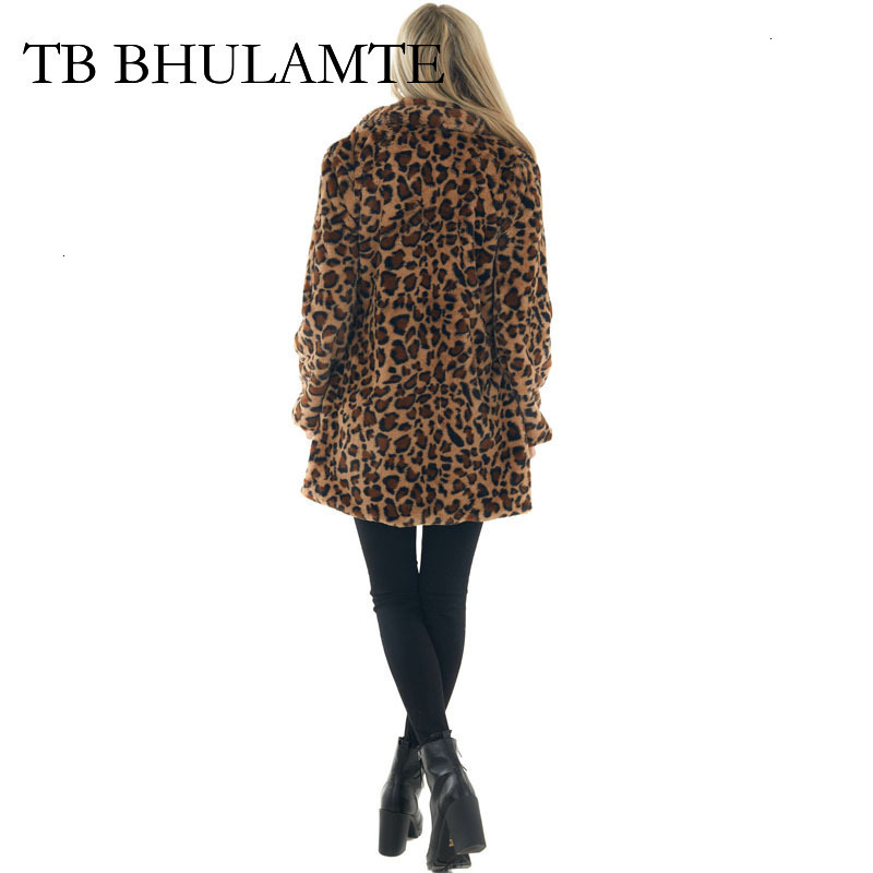 TB BHULAMTE Free Shipping New Designer Clothing 2025 Autumn/winter Leopard Print Women's Fashionable And Elegant Faux Fur Loose Pocket Jacket