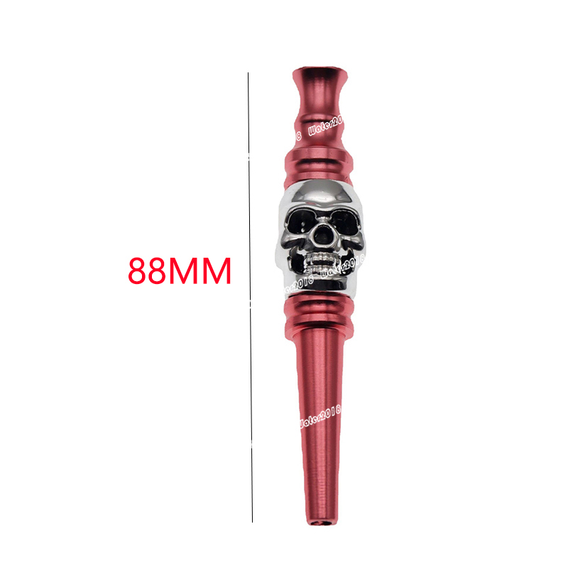 88MM Color Skull Pipe Outdoor Portable Metal Cigarette Holder Smoking Accessories Creative Gift