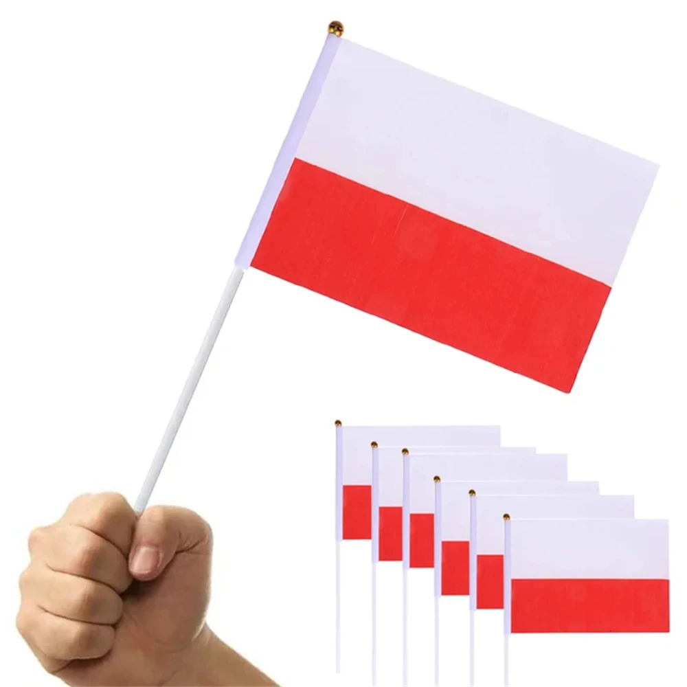 Polish Flag 7L egygold Flag Accessories 12 24cm OSCAM European Handheld Flag Pendant 251010