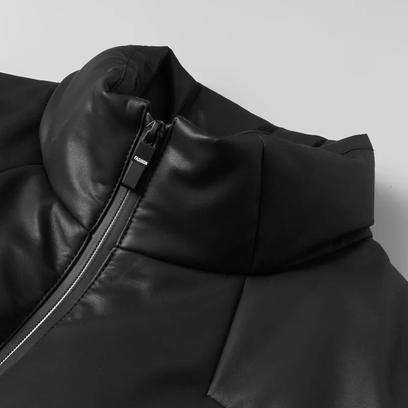 Mens Genuine Leather Down Jacket Sheepskin Goose Down Leather Jacket Thickened Coat Autumn And Winter Leather Jacket 251011