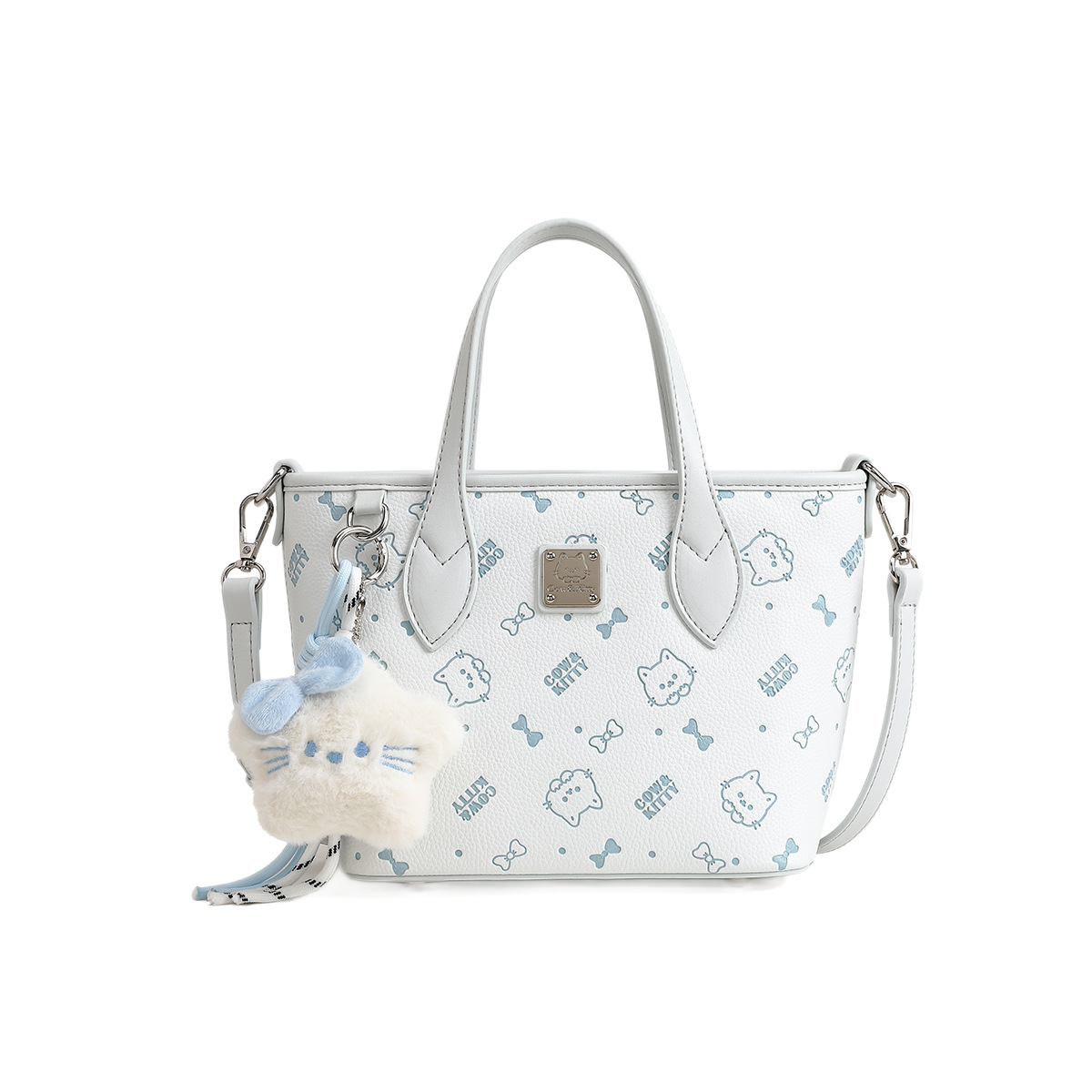 Cow & Kitty designer bag free shipping Cute printed single shoulder tote bag large capacity shopping commuting and versatile bucket bag for woman