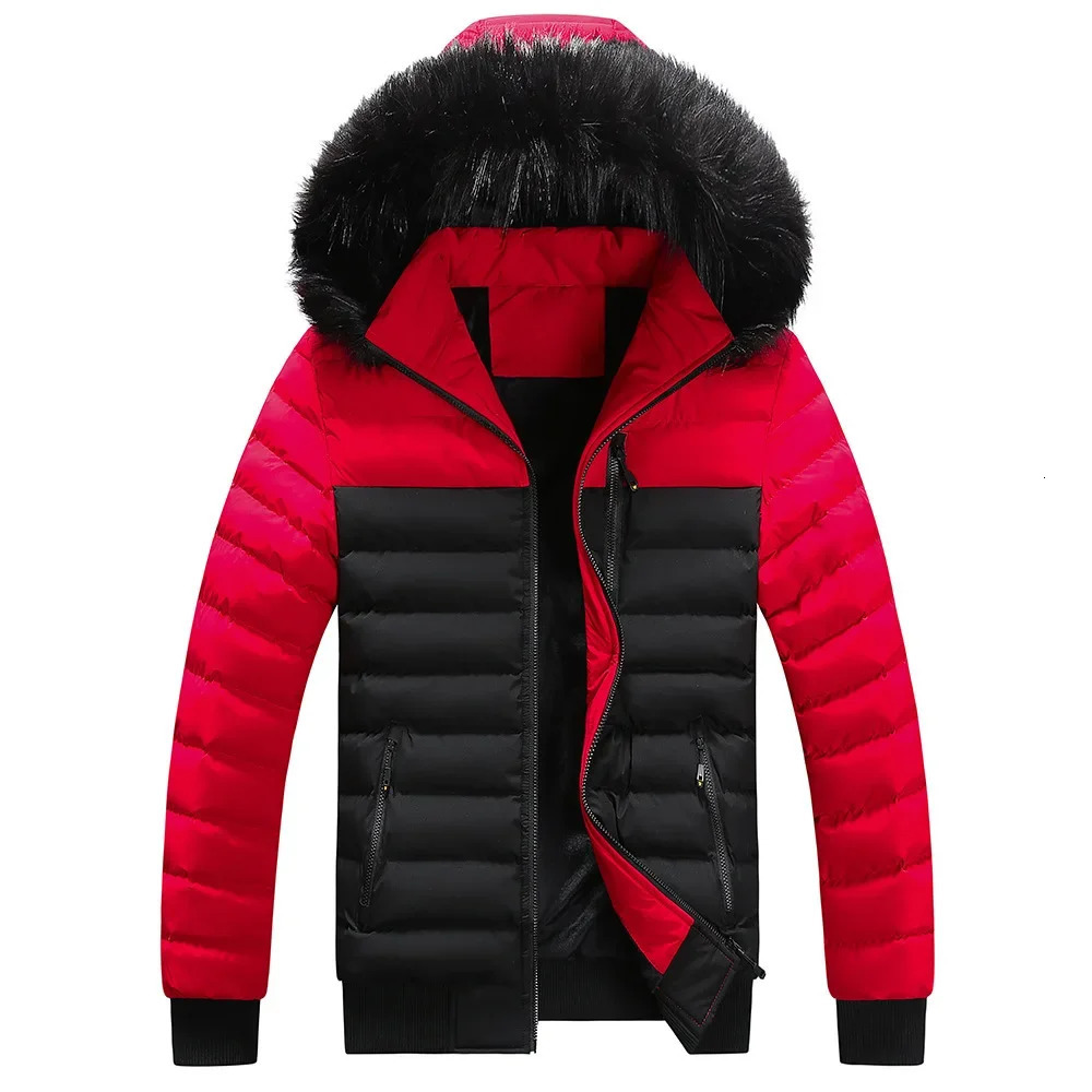 AutumnWinter Mens Cotton Coat Style Thickened Warm Hooded Jacket Trendy Fashionable Winter Casual Clothes 251011