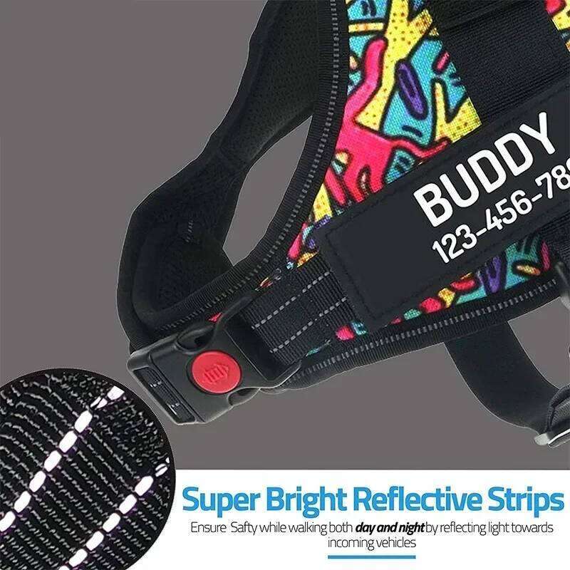 New High Quality Nylon Adjustable Custom ID Name Small Large Vest Harness Halloween Dog Supplies