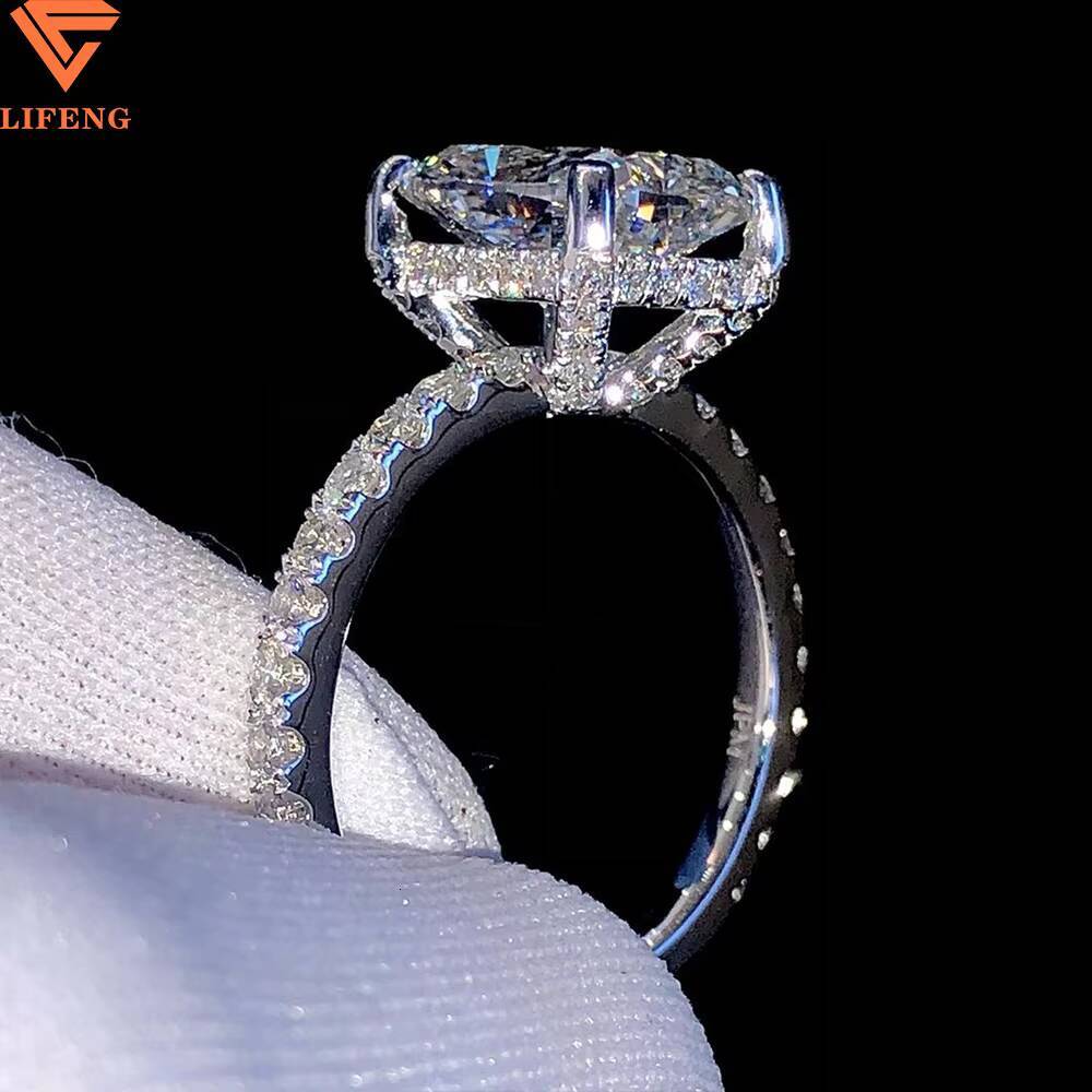 1ct Radiant Cut Mossanite Diamond Engagement Ring 14K Gold Plated Silver VVS Moissanite Wedding Gift for Women