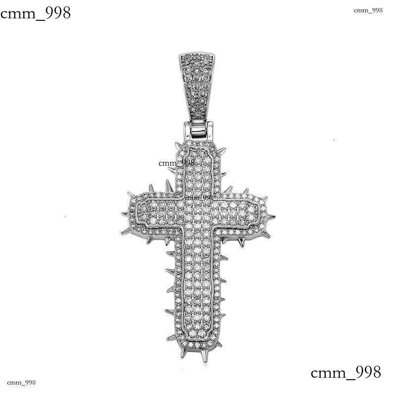 Prickly Pear Cactus Cross Pendant National Trend Hip-Hop Necklace Live Fashion Outfit Autumn Winter