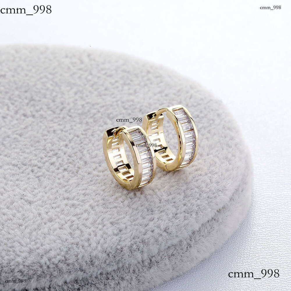 New Square Dia Elegant Simple High-end Sense Ear Buckle Geometric Earrings for Women Hoop