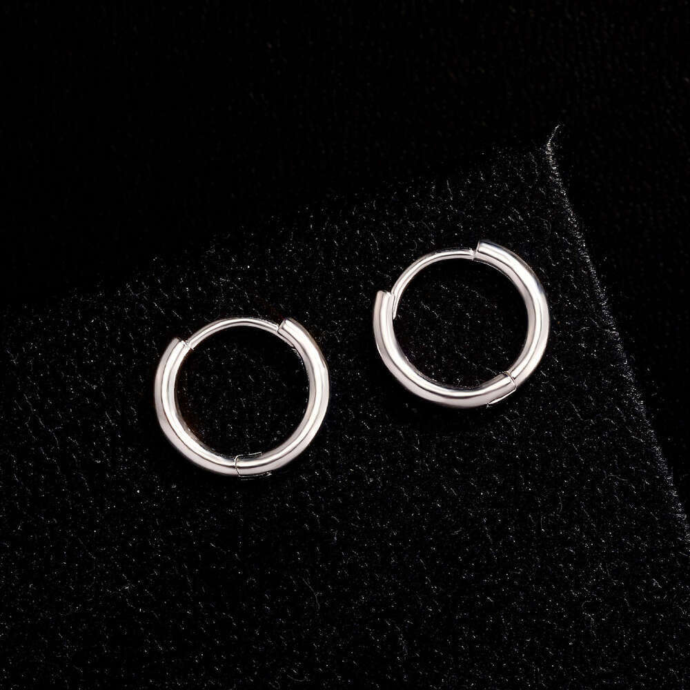 Sterling Sier for Women, Round Hoop Ear Clips, Trendy Stylish Stud Earrings, Sleep-Friendly, Small and Delicate Earrings