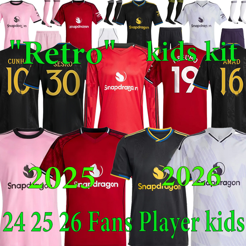 25 26 Manchest ers Uniteds Soccer Jerseys GARNACHO HOJLUND MARTINEZ CASEMIRO B.FERNANDES 2025 football shirt men kids kits MAINOO ZIRKZEE AMAD YORO Onana 16-4XL
