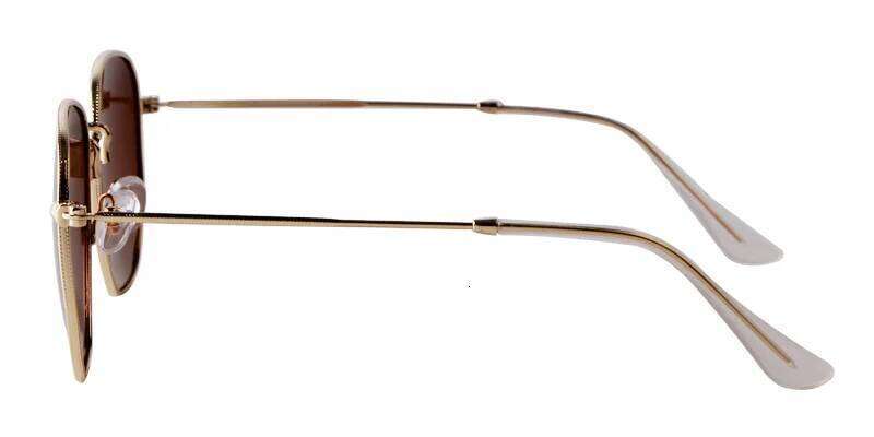 Update XL Hexagon Polarized Sunglasses Men Women Brand Design Retro Flat Top Red Lens Metal Frame Sun Glasses Shades Female S459