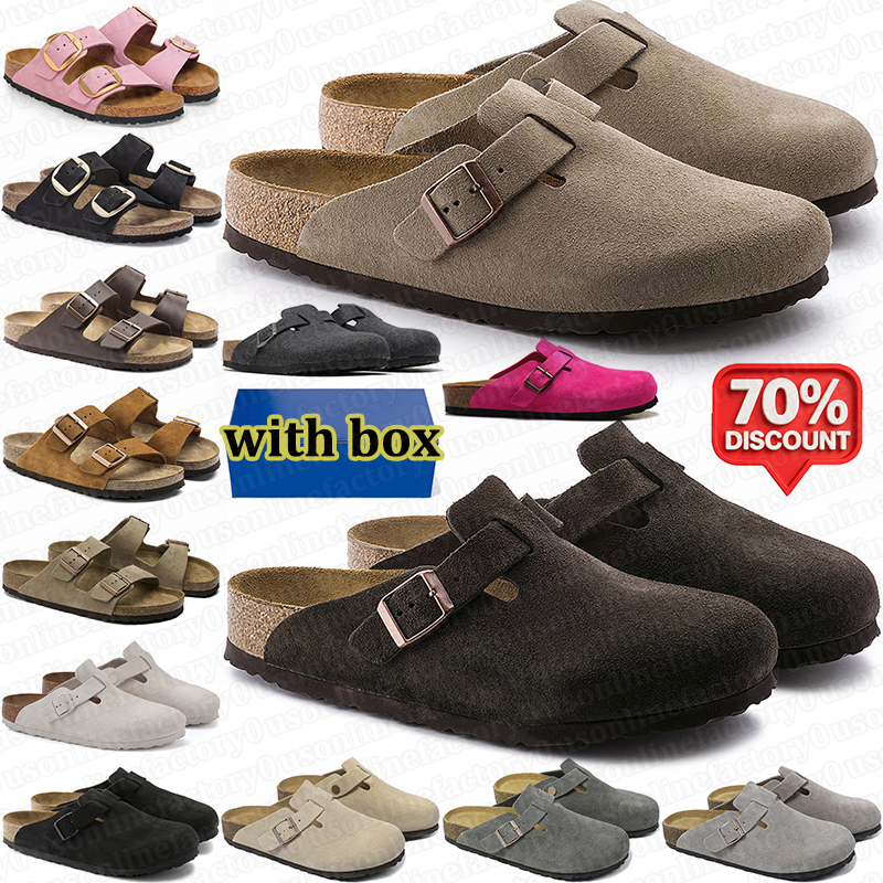 free shipping with box clogs men women designer sandals comfort slippers stylish slides outdoor trending Unisex sandal Two-Strap shoes Taupe Dark brown